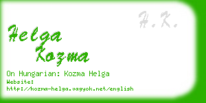 helga kozma business card